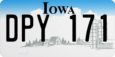 IA license plate DPY171