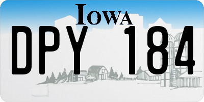 IA license plate DPY184