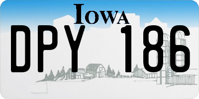 IA license plate DPY186