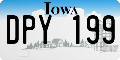 IA license plate DPY199