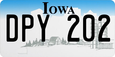IA license plate DPY202