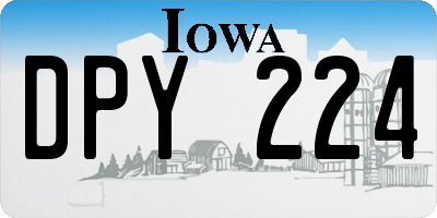 IA license plate DPY224