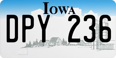 IA license plate DPY236