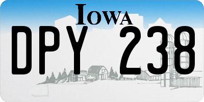 IA license plate DPY238