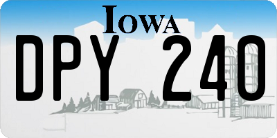 IA license plate DPY240