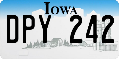 IA license plate DPY242