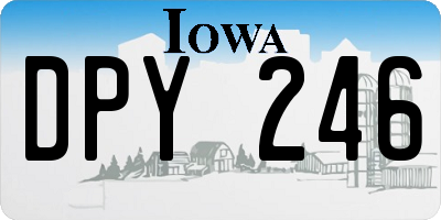 IA license plate DPY246