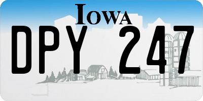 IA license plate DPY247