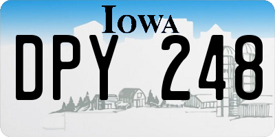 IA license plate DPY248