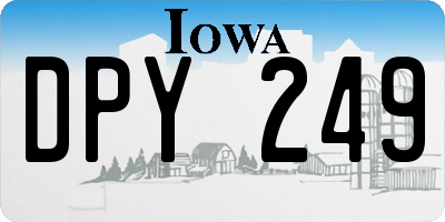 IA license plate DPY249