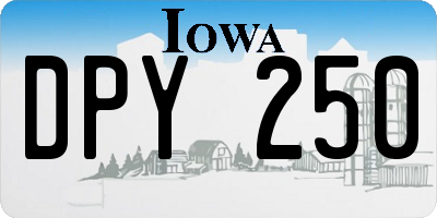 IA license plate DPY250