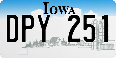 IA license plate DPY251