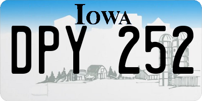 IA license plate DPY252