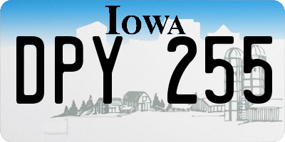 IA license plate DPY255