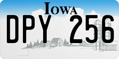 IA license plate DPY256