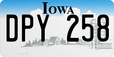 IA license plate DPY258