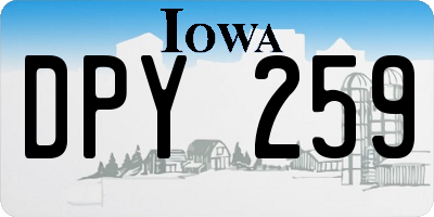 IA license plate DPY259