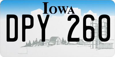 IA license plate DPY260