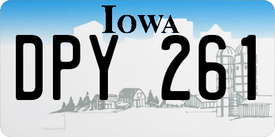 IA license plate DPY261