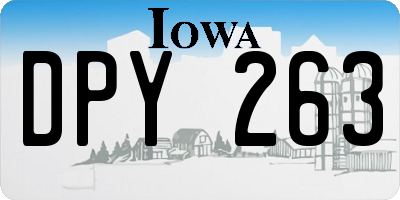 IA license plate DPY263