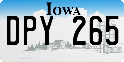 IA license plate DPY265