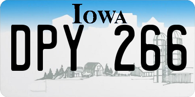 IA license plate DPY266