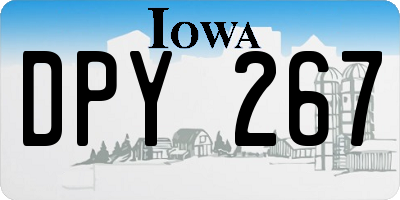 IA license plate DPY267