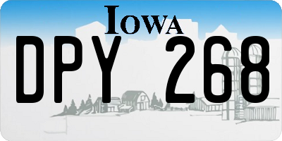 IA license plate DPY268