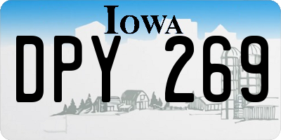 IA license plate DPY269
