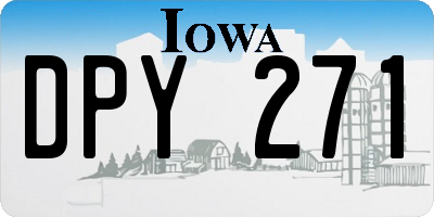 IA license plate DPY271