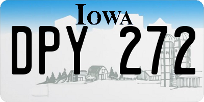 IA license plate DPY272