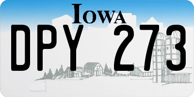 IA license plate DPY273