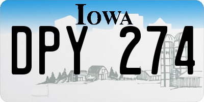 IA license plate DPY274