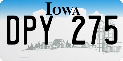 IA license plate DPY275