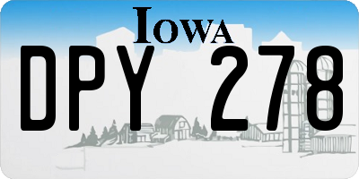 IA license plate DPY278