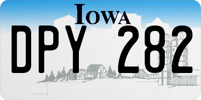 IA license plate DPY282