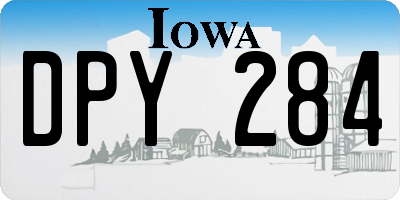 IA license plate DPY284