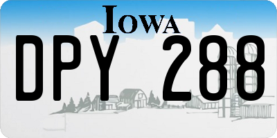 IA license plate DPY288
