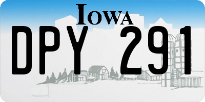 IA license plate DPY291