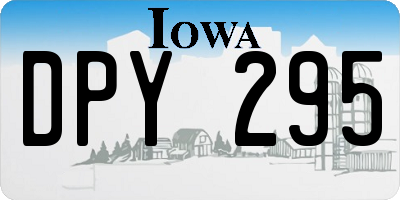 IA license plate DPY295