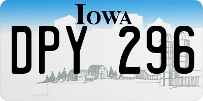 IA license plate DPY296