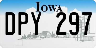 IA license plate DPY297