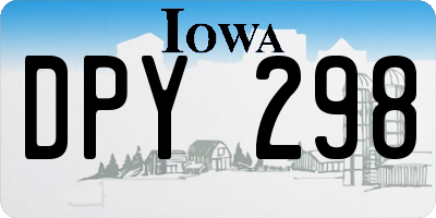 IA license plate DPY298