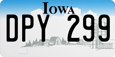 IA license plate DPY299