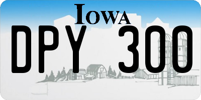 IA license plate DPY300