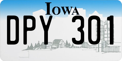 IA license plate DPY301