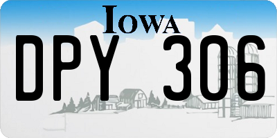 IA license plate DPY306