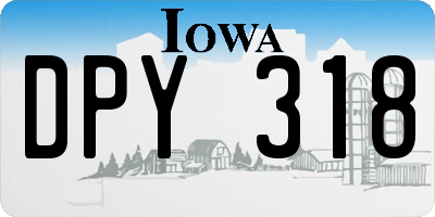IA license plate DPY318