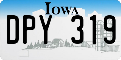 IA license plate DPY319