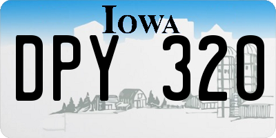 IA license plate DPY320